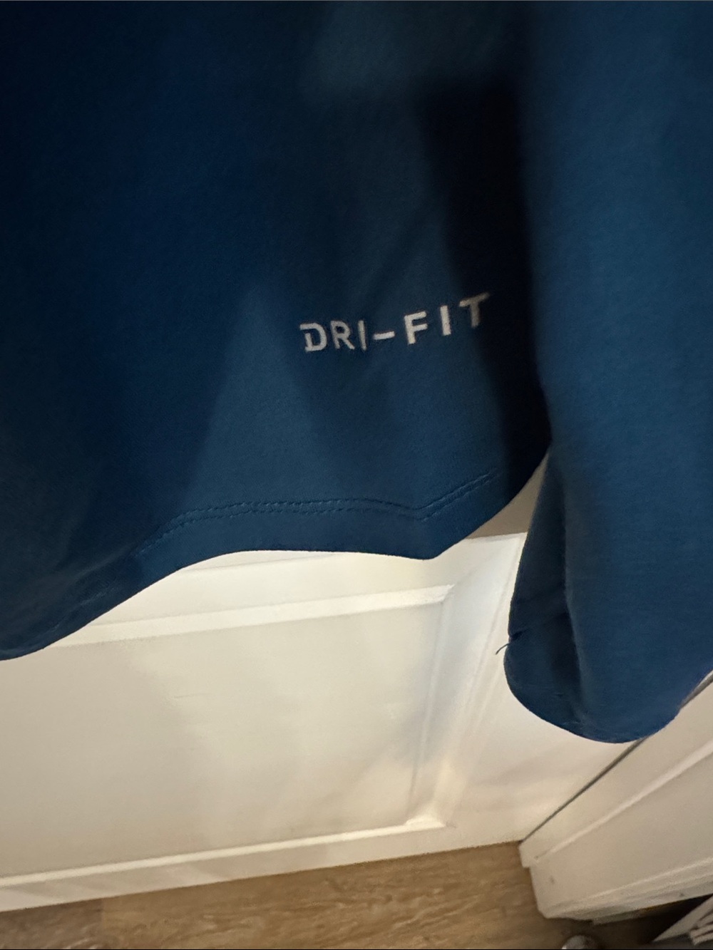 Nike Dri-FIT Long Sleeve Quarter-Zip Top in Teal Blue - Picture 6 of 10